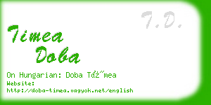 timea doba business card